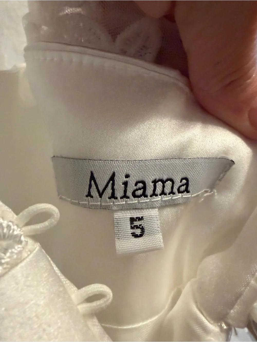 Miama Girls White Floral Lace Tulle Dress